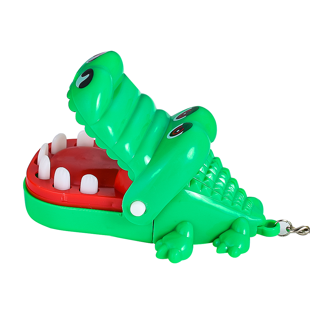 创意咬指鳄鱼钥匙扣儿童成人减压游戏趣味玩具钥匙圈背包装饰挂件