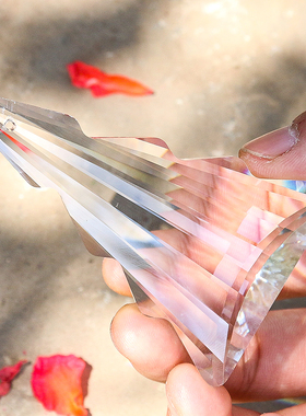 圣诞树三角水晶玻璃挂件