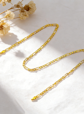 简约设计感金色铜镀链条项链女百搭锁骨链