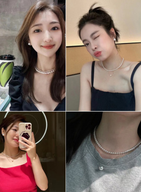 诸暨珍珠高亮简约天然淡水珍珠baby珠链小米珠珍珠项链首饰