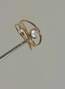 柘城钻石钻石之乡中古风法式泡泡仿玉髓戒指女优雅复古高级感轻奢