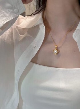 诸暨山下湖天然淡水珍珠吊坠小清新可爱小鱼珍珠吊坠首饰