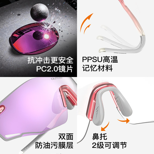 高特日夜两用跑步眼镜变色登山护目镜防脱落户外运动高级感太阳镜 - 图3