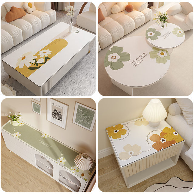 Bedside table mat modern simple oil-resistant no-wash cover