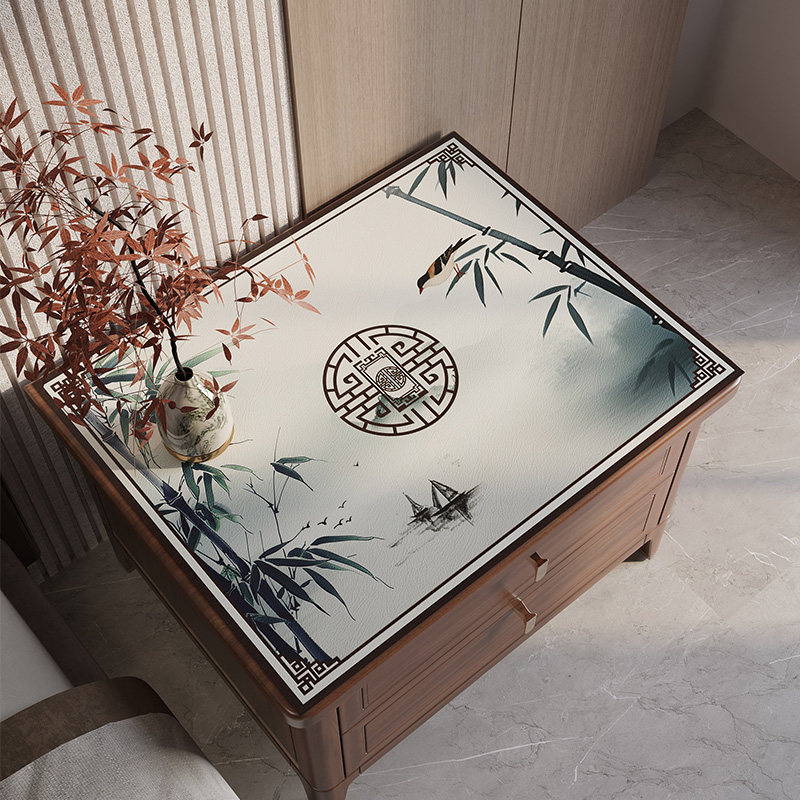 床头柜桌布防水防烫免洗皮革桌垫卧室床头柜顶防尘盖巾盖布新中式,淘宝优惠券,粉丝福利购,淘宝优惠卷