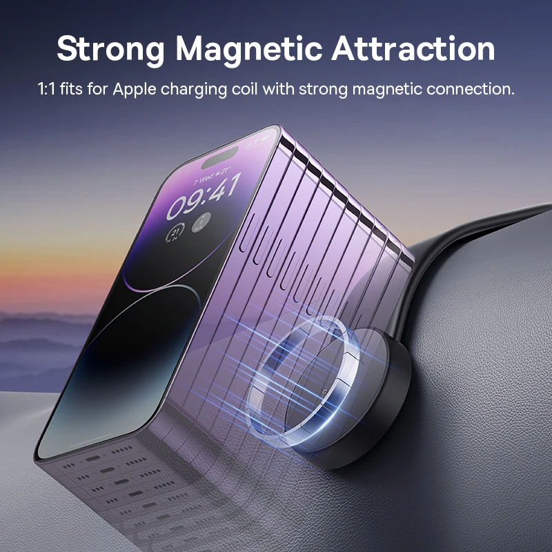 Baseus Magnetic 15W Car Phone Holder Auto Wireless Charger-图1