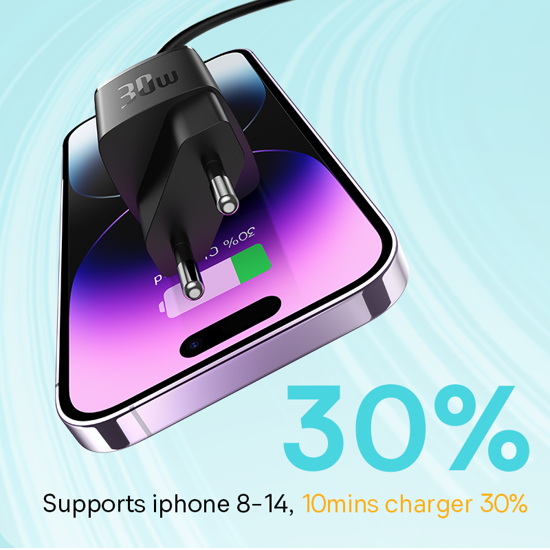 Baseus 30W Charger Type-C USB C PD3.0 Quick Charging For iPhone 15 14 13 12Pro Max EU Plug欧规充电器 - 图1