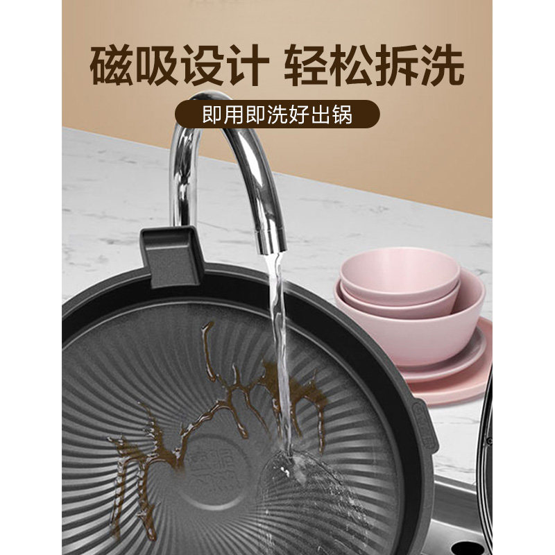 美的家用双面加热加深深盘电饼铛 midea美的北京电饼铛/可丽饼机/薄饼机