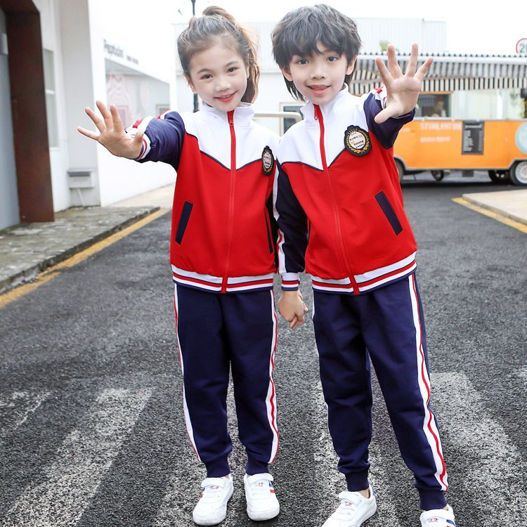 小学生校服春秋套装红色四件三件套儿童班服幼儿园秋季园服春秋装