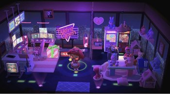 257 Animal Crossing Animal Crossing 2.0 Indoor Furniture Set Complete Pink Cute Second Floor E-Sports Room DLC