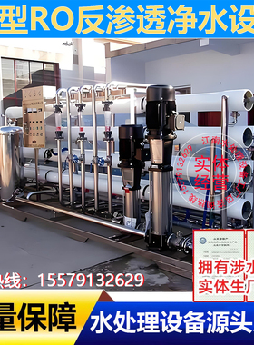 大型单双级反渗透水处理设备RO纯水机工业净化水去离子商用净水器