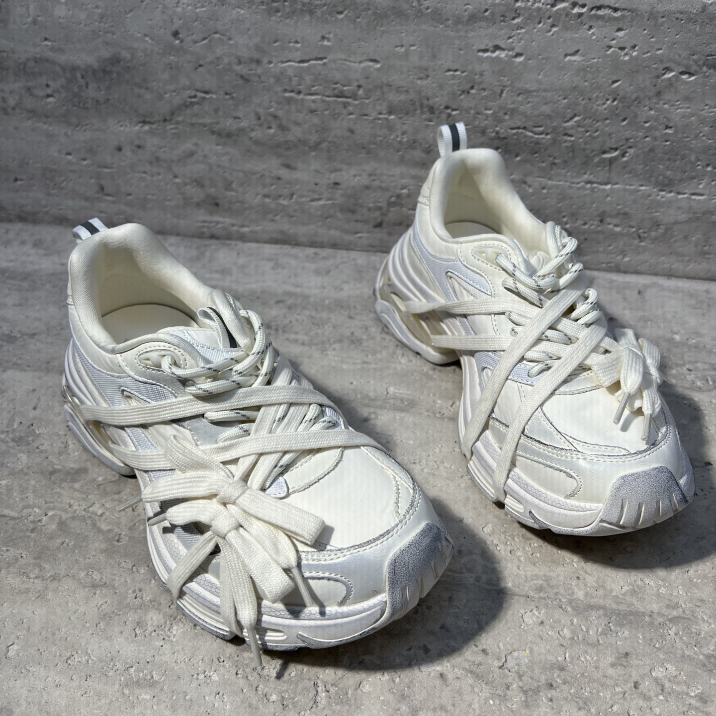 欧洲站2026春款欧货真皮女鞋系带增高运动松糕鞋街头风运动老爹鞋,淘宝优惠券,粉丝福利购,淘宝优惠卷