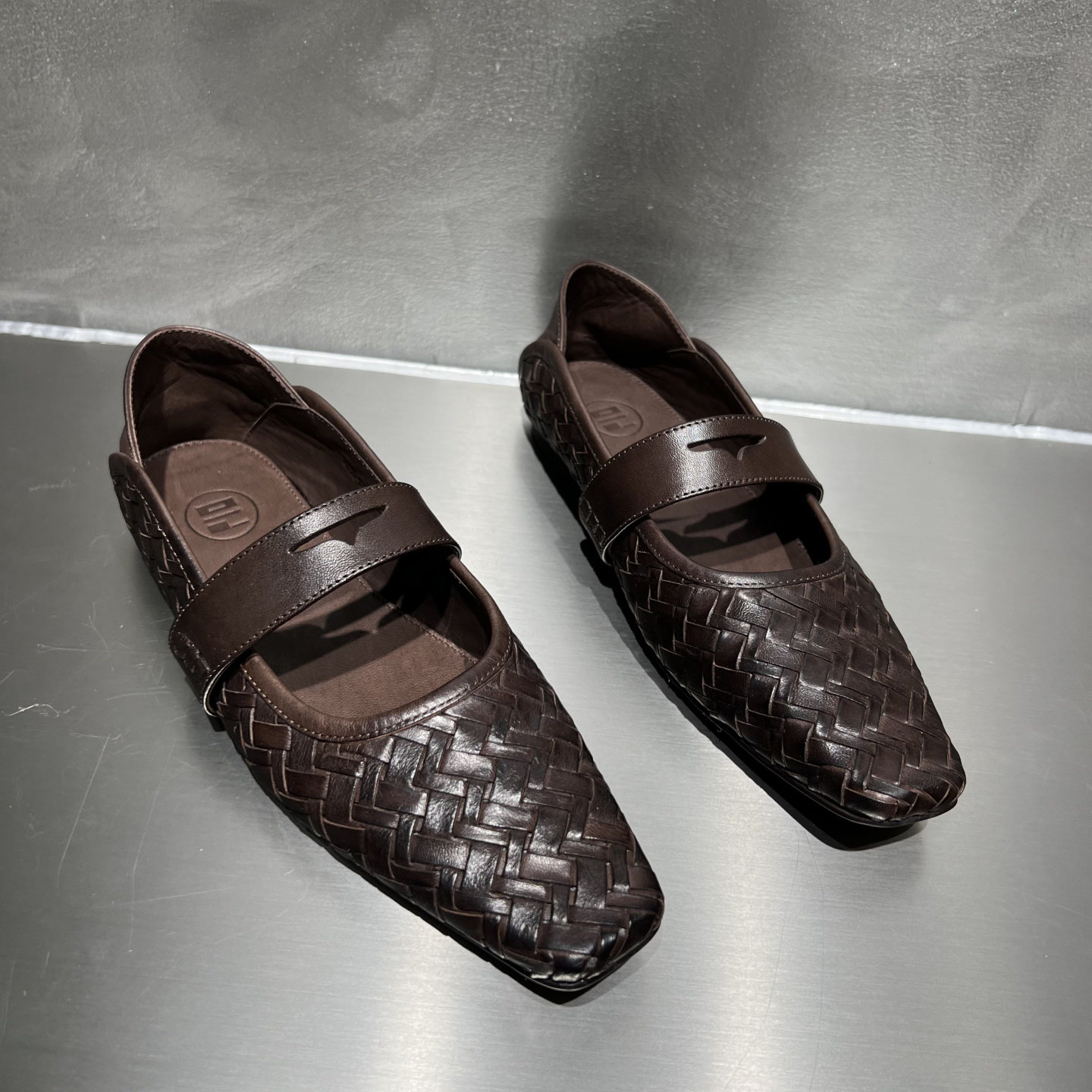 欧洲站2026春季款欧货真皮女鞋低跟平底方头编织牛皮单鞋玛丽珍鞋,淘宝优惠券,粉丝福利购,淘宝优惠卷