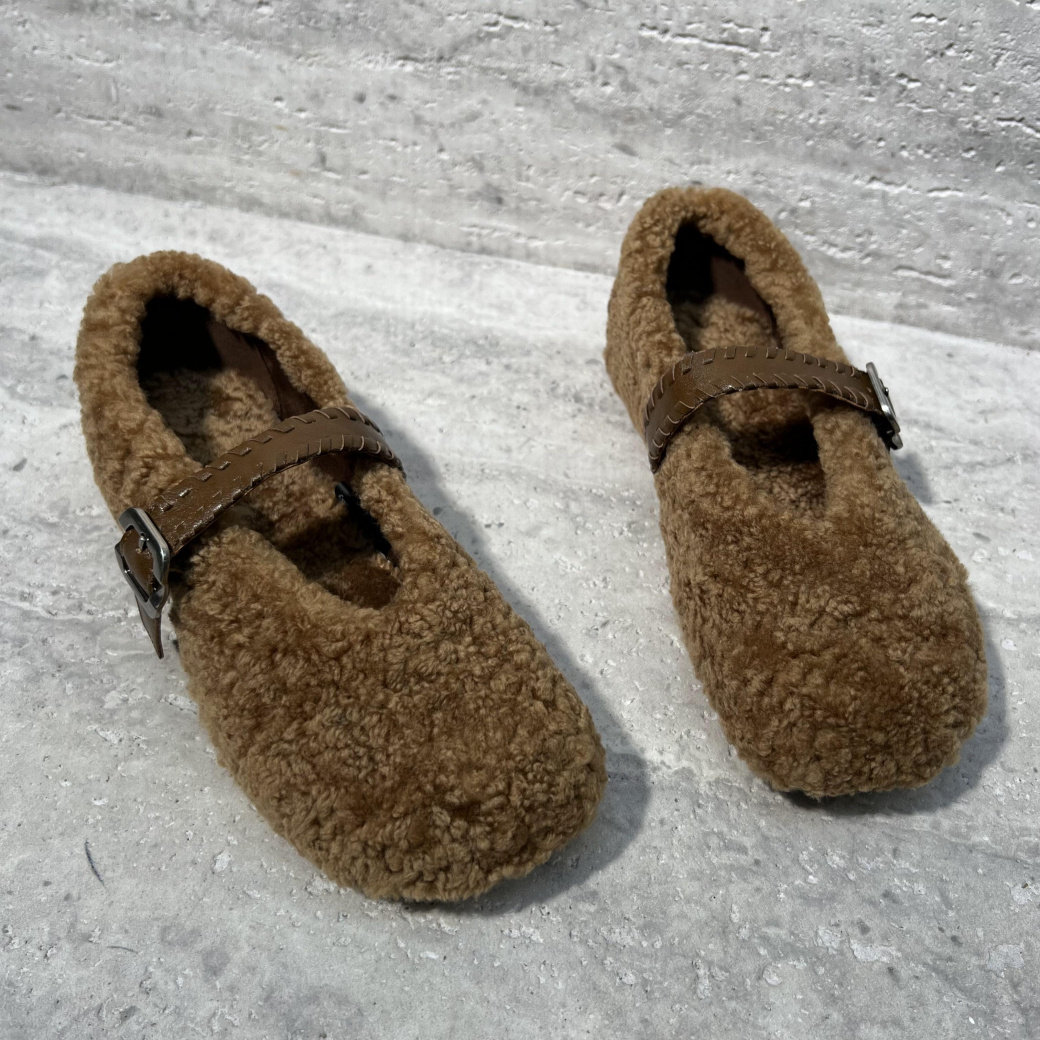 欧洲站2025冬新款欧货真皮女鞋平底一字扣羊羔毛加绒玛丽珍鞋棉鞋,淘宝优惠券,粉丝福利购,淘宝优惠卷