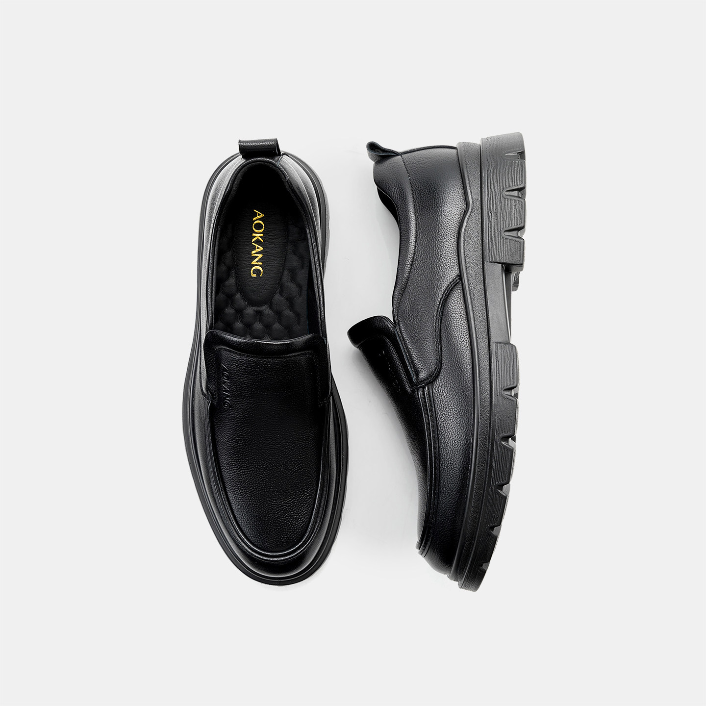 奥康 男鞋2026春季新款一脚蹬豆豆鞋乐福鞋商务百搭休闲懒人,淘宝优惠券,粉丝福利购,淘宝优惠卷