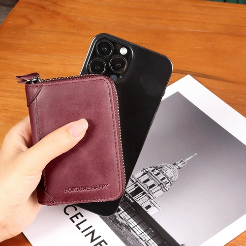 Картхолдер, бумажник, сумка через плечо, мужской чехол для водительских прав, маленький орган, вместительная и большая антимагнитная небольшая сумка, из натуральной кожи, популярно в интернете