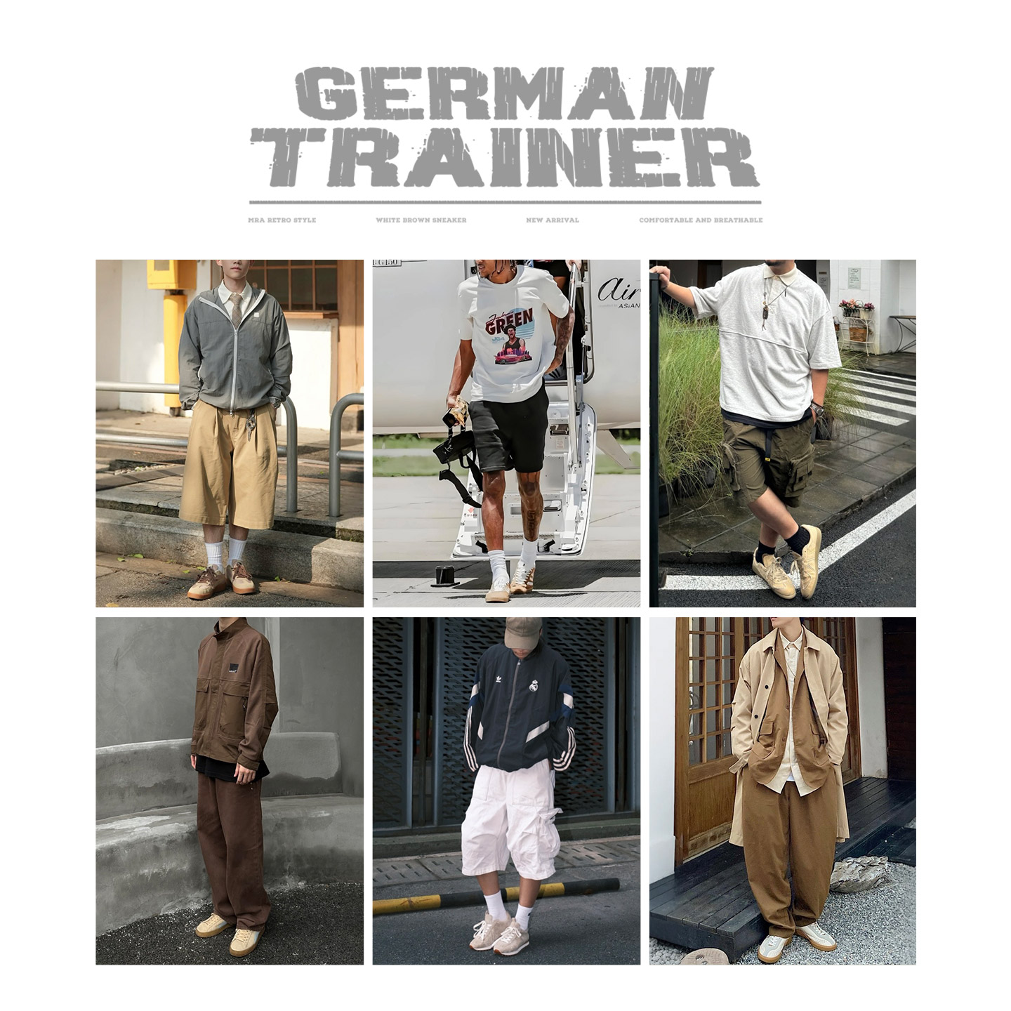 MRA改良德训鞋男鞋2025秋季新款厚底运动休闲鞋复古百搭板鞋潮鞋 - 图1