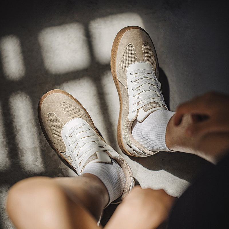 MRA改良德训鞋男鞋2025秋季新款厚底运动休闲鞋复古百搭板鞋潮鞋 - 图2