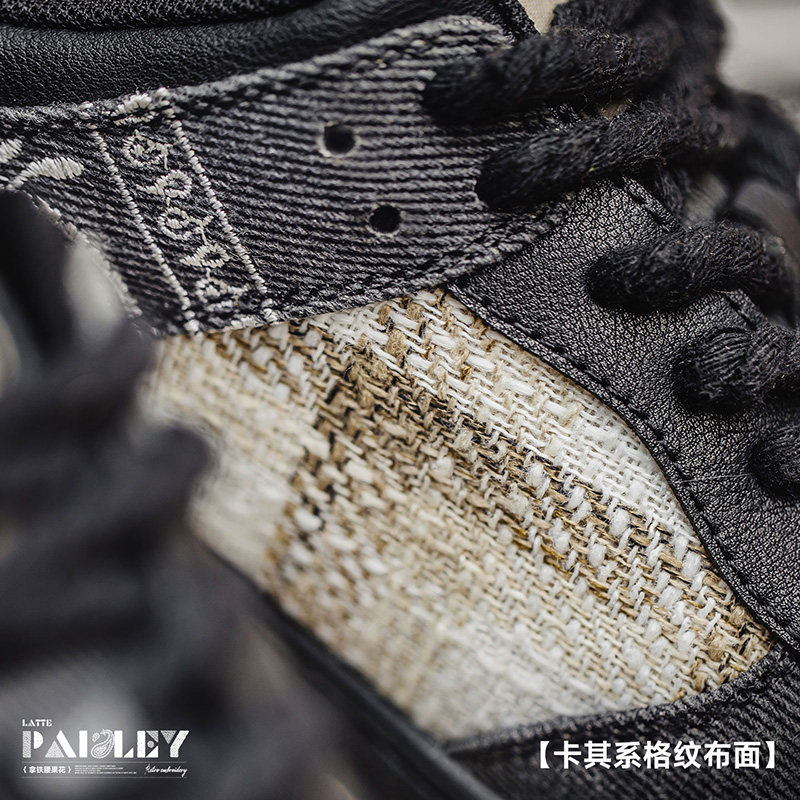 MRA腰果花滑板鞋男2025新款秋季英伦格纹刺绣厚底运动休闲潮鞋子