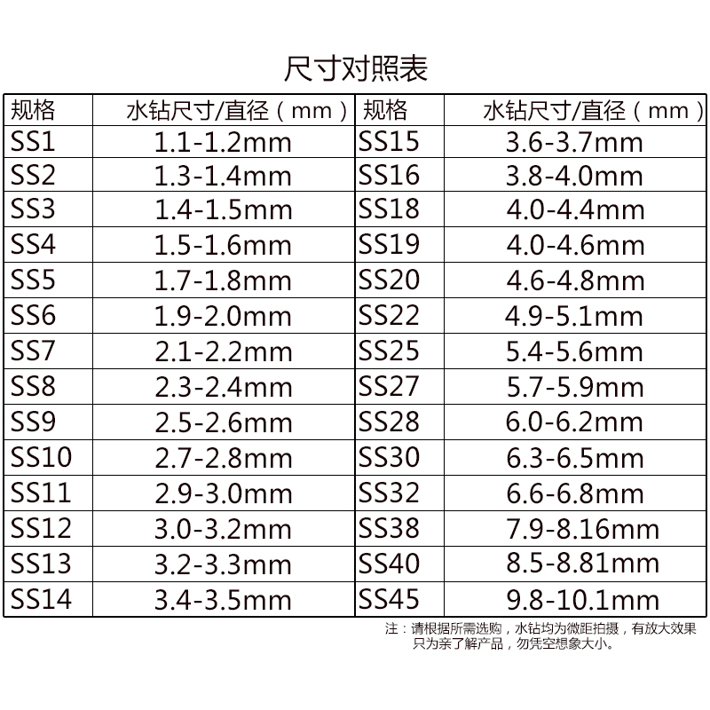 白色 国贸AA尖底钻玻璃钻头饰发饰饰品补钻diy配件水钻 超闪 - 图1