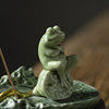 Vintage celadon frog incense stick