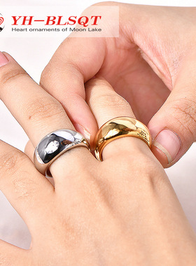 欧美风ins高级感夸张复古宽版大亚马逊戒指女食指个性冷淡风指环