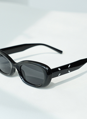 韩式椭圆复古男女墨镜