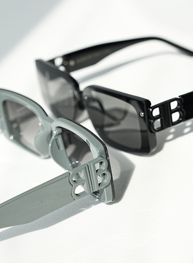 遮阳方形男女B字母太阳镜