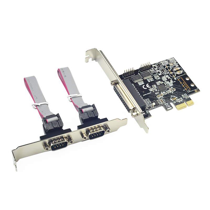 西霸E1-PCE99100-2S1P PCI-E转串口并口组合扩展卡打印2串口1并口 - 图3