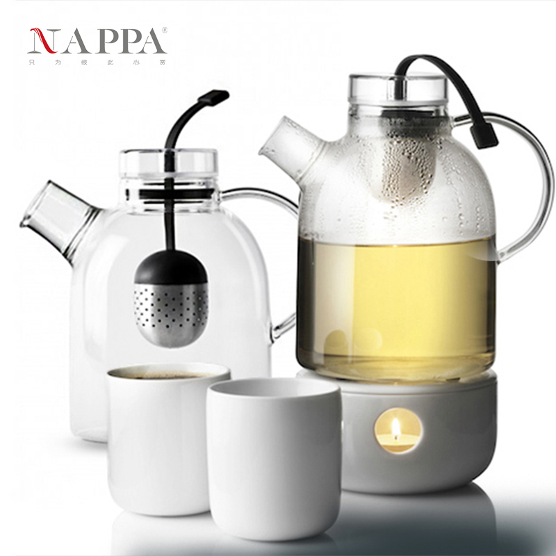 NAPPA耐熱玻璃茶壺含內膽 大容量泡茶壺茶具花茶壺沖茶器冷水壺