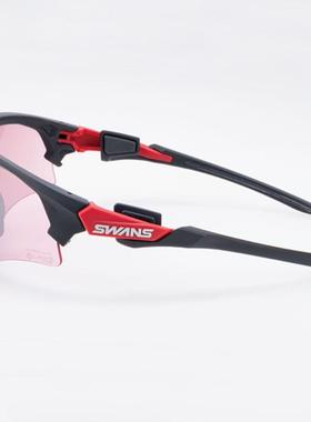 代购SWANS女士太阳镜调光镜片UV防护防滑鼻托可调节鼻垫黑色框