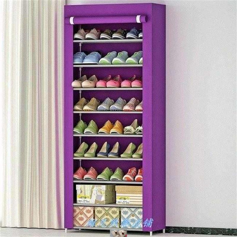 9 layers dust-proof shoebox storage shoe rack shoes cabinet-图0