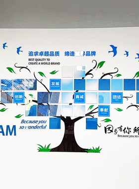 员工风采照片墙设计定制可替换企业文化墙走廊背景LOGO墙立体