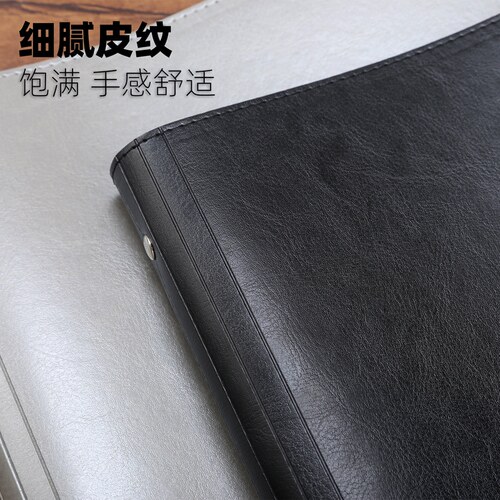 A4横式软皮面活页笔记本学生课堂可替换记事本大号加厚错题本方格本网格本康奈尔5r高效读书笔记思维导图本子 - 图2