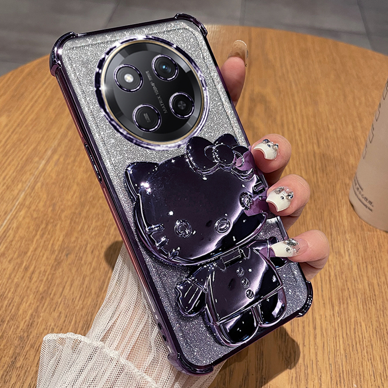 适用华为荣耀X60手机壳x60pro保护硅胶套BRC一AN00自带镜头膜全包BRP气囊防摔honor透明软女新款可爱支架镜子 - 图1