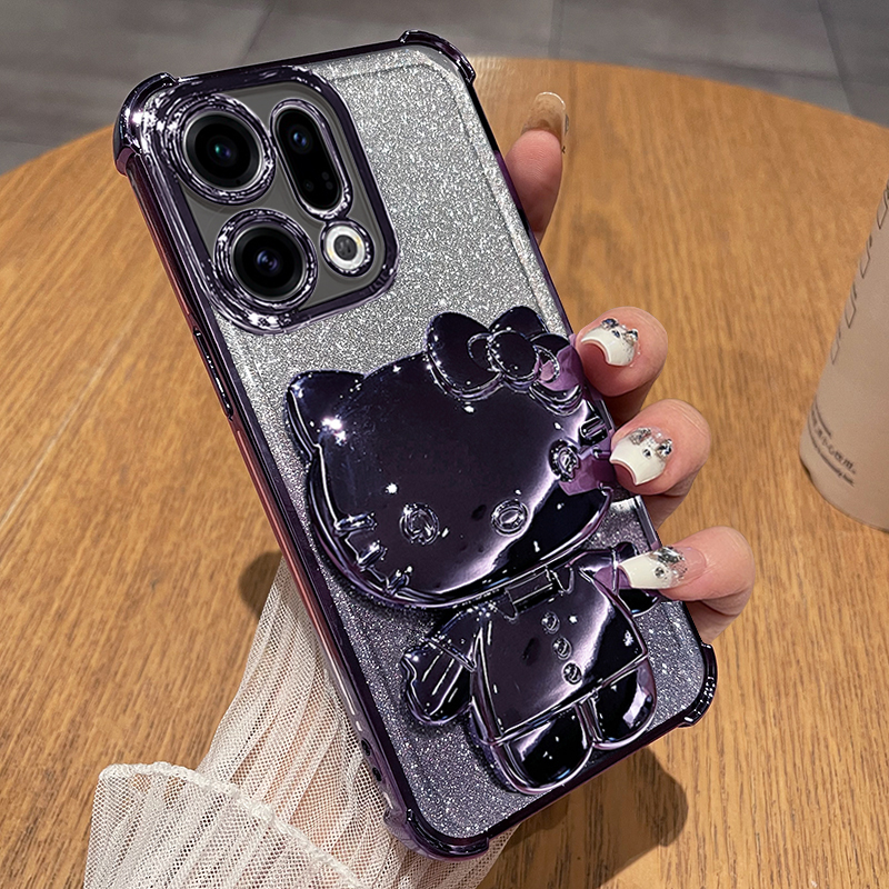 适用oppofindx9手机壳findx9pro保护硅胶套PLJ110带镜头膜PLG全包防摔透明por软oppo支架镜子oppox女新款可爱 - 图1