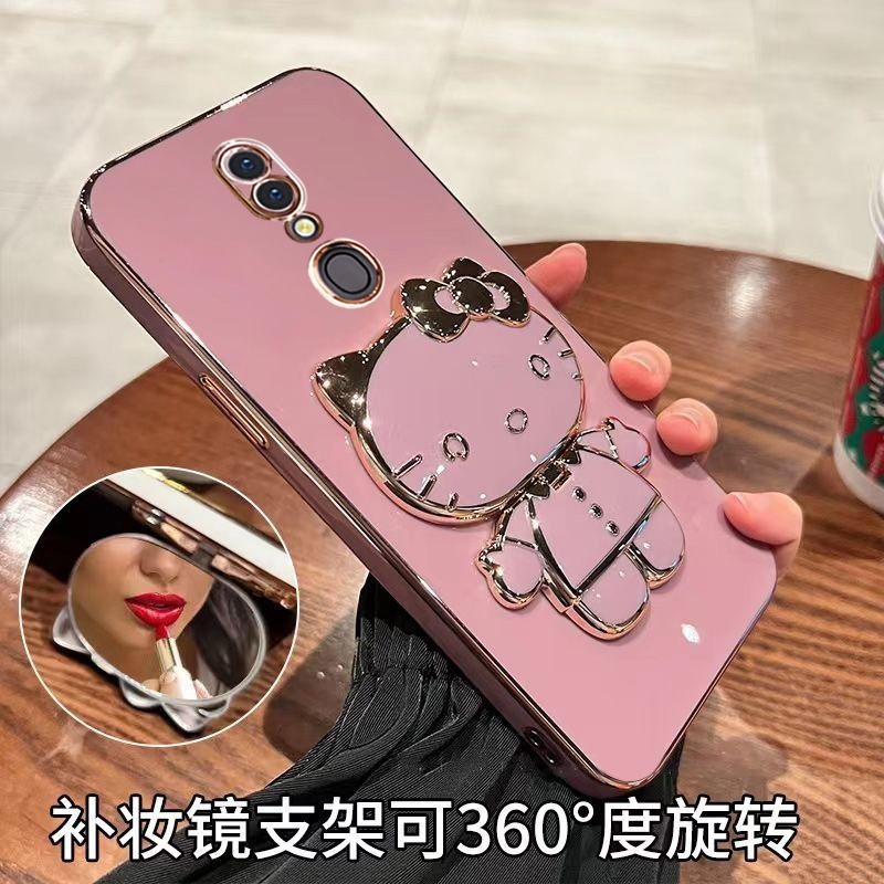 oppoA9手机壳oppo A9x保护A9硅胶套PCAM10全包防摔opa软壳opooa女oppa带镜子opopa0pp0支架oopoa可爱网红新款-图0