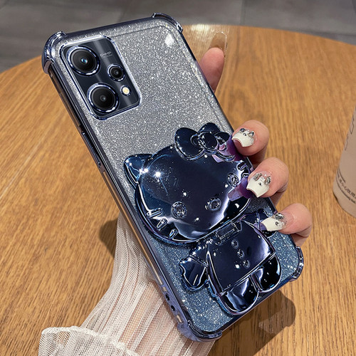 适用realmeQ5狂欢版手机壳真我q5保护5G硅胶套RMX3478全包防摔oppo透明软壳oppoq带支架realme女新款q55g镜子 - 图2