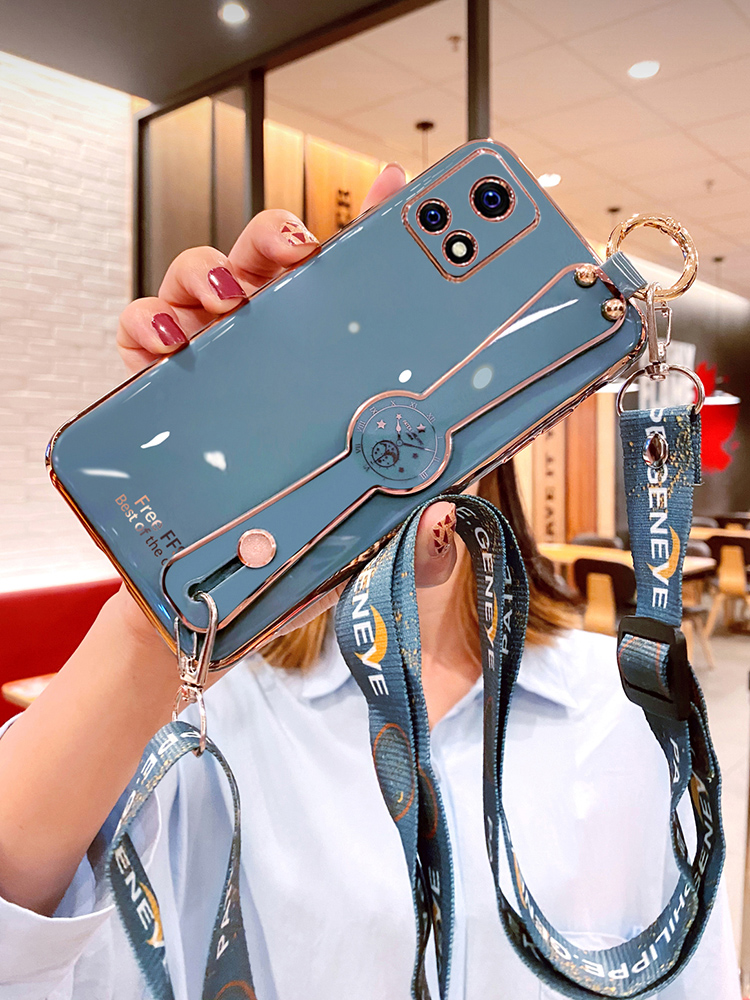 适用vivoy31s手机壳vivo y31s标准版腕带保护硅胶套V2054A斜挎挂绳st2全包2068防摔t2软壳voy丫女t1可背带st1 - 图1