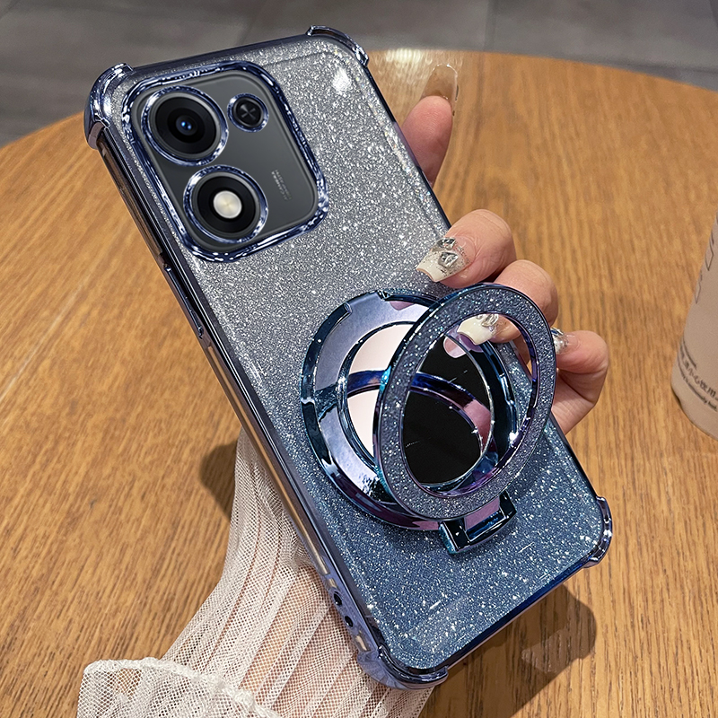 适用华为荣耀X70i手机壳honorx70i保护硅胶套ABR一AN00自带镜头膜全包气囊防摔honor透明软壳x女新款支架镜子 - 图2