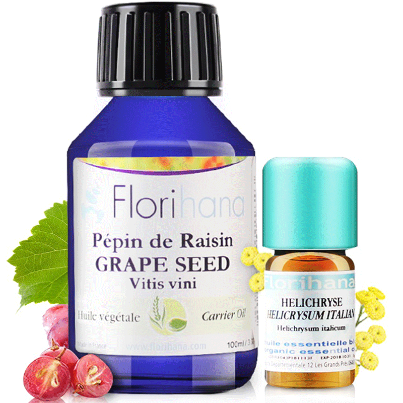 florihana法国f家黑眼圈葡萄籽油 florihana眼部护理套装