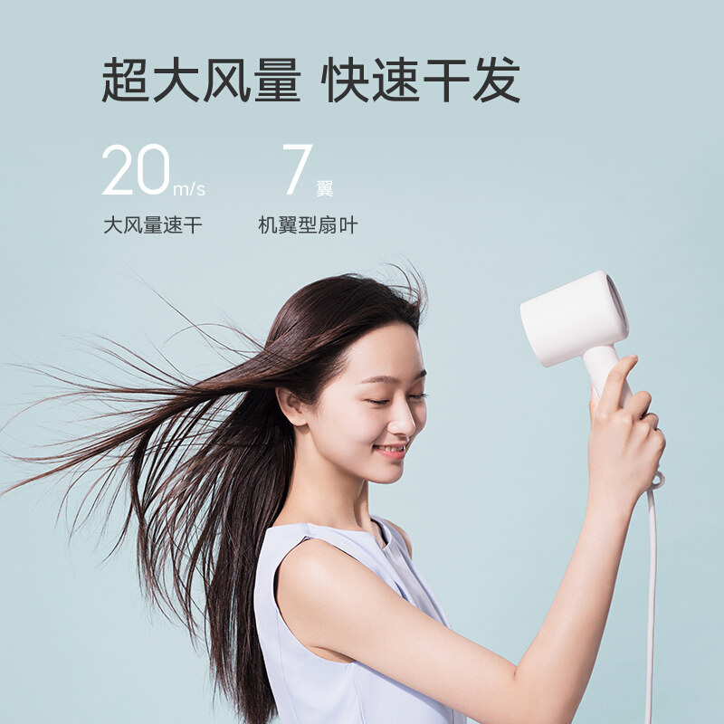 Семейство Xiaomi Mimi Негативное ионо -придирки для волос с феном.
