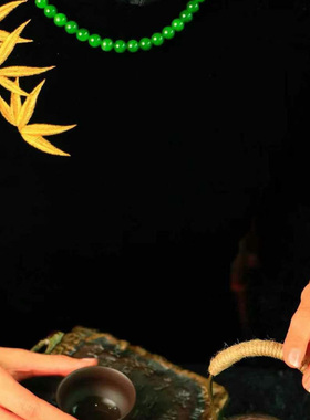 天然和田玉碧玉老料菠菜绿项链