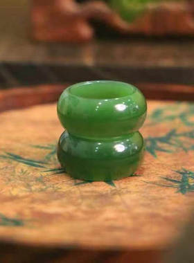 天然和田玉碧玉扳指男女