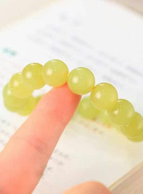 黄玉鸡油黄口料手链老料男女款