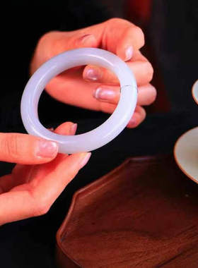 烟紫手镯平安镯子玉镯