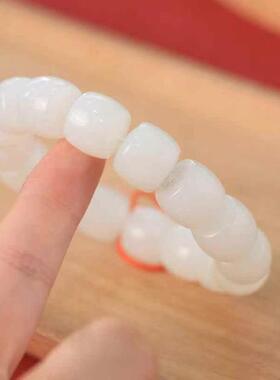 天然和田玉羊脂白玉手串