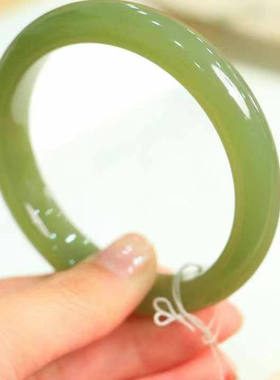 和田玉青玉手镯女款玉石