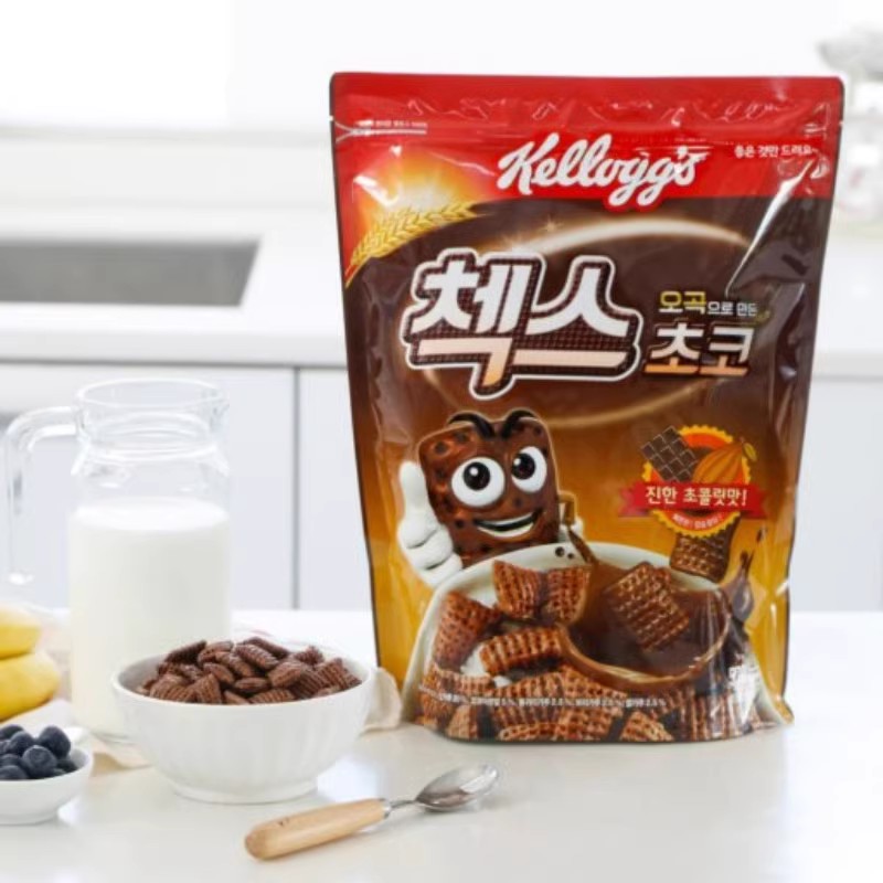 韩国进口Kelloggs家乐氏五谷彩虹巧克力麦片巧克力球早餐麦片230g-图1