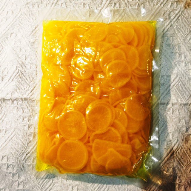 Korean style sushi pickled radish slices